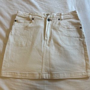 Free People white denim skirt. Size 29. Worn twice.